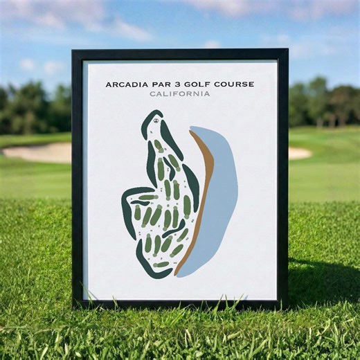 Arcadia Par 3 Golf Course, CA | Golf Course Map, Golf Map, Golfer Gift for Him, Scorecard Layout, Golfer Boyfriend Gift, Art Print Decor - Etsy Canada