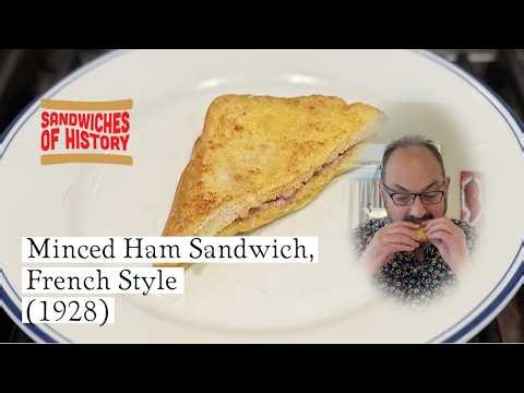 Minced Ham Sandwich, French Style (1928) on Sandwiches of History⁣