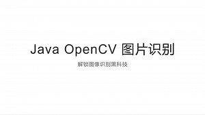 5分钟掌握Java OpenCV图片识别