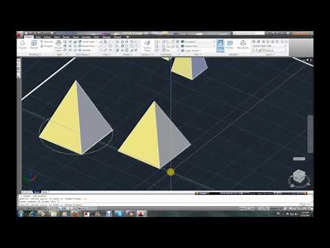 Autocad 3D Modeling Tutorial Part 6 - Pyramids - Architecure 2011