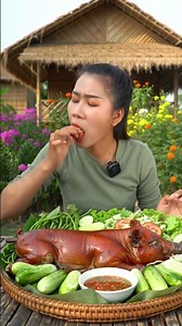 Eating Roasted Pig Mukbang #BophaRecipes