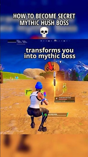 How To BECOME SECRET MYTHIC HUSH BOSS in Fortnite Chapter 7 Season 1... 💀 #fortnite #shorts #gaming
