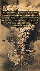 On August 18, 1741, the remote volcanic island of Oshima-Ōshima in the Sea of Japan began a catastrophic eruption that would trigger one of history's most devastating tsunamis. Eleven days into the eruption, on August 29, a massive sector collapse sent an estimated 2.4 cubic kilometers of the volcano—comparable to Mount St. Helens—plunging into the sea, generating the Kampo tsunami with wave heights reaching a staggering 90 meters (300 feet). The collapse reduced the volcanic peak from 850 meter