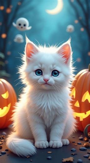 🇺🇸 White Kitten Drops Bleeped Words 😹 #halloween #cats #kittens #funny Алла Докова Oleksii Dokov Natalie Bulavina | CatChatter-YT