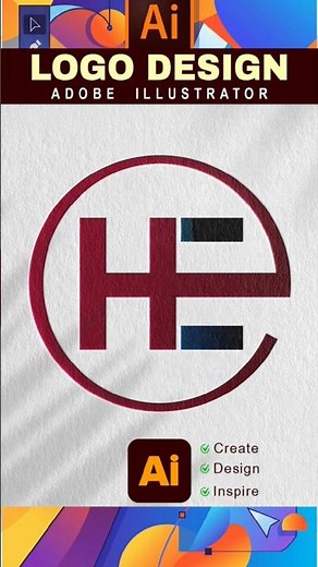 Modern Logo Design in Adobe Illustrator | Professional Letter Logo Tutorial #Shorts