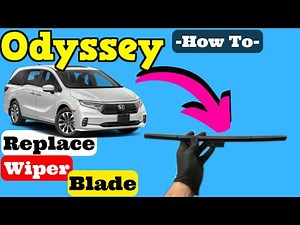 Honda Odyssey Front Windshield Wiper Blade Replacement How to Replace 2018 2019 2020 2021 2022 2023