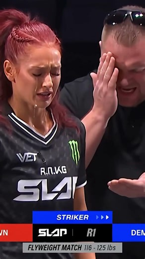 She's MAD! One slap and it's OVER. ✋💥 #slap #knockout