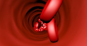 Download Red blood cells in vein able to loop seamless for free