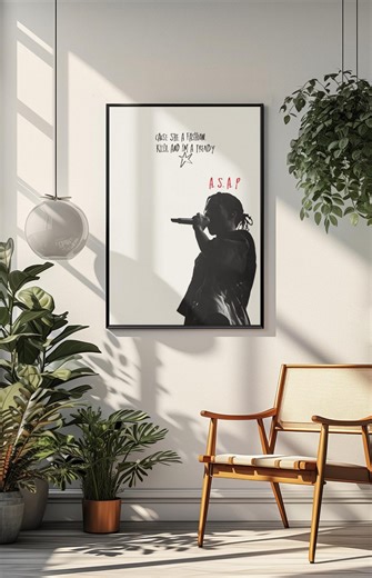 ASAP Rocky Printable Poster | Hip Hop Rap Wall Art | Modern Music Icon Digital Download | Room Decor - Etsy Canada