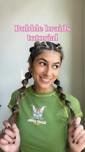 Bubble braids💕 #bubblebraids #heatlesshairstyle #tutorials #hairstyle #LiftandSnatchBrow