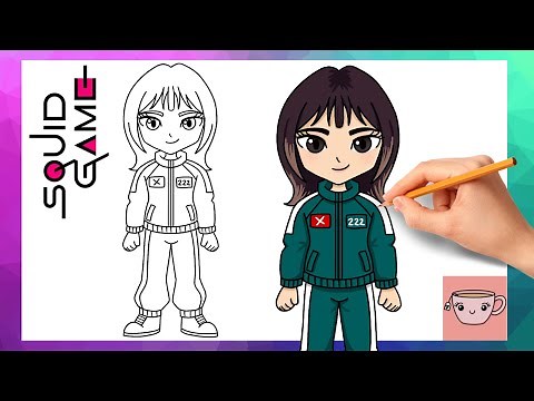How To Draw Player 222 from Squid Game | Easy Drawing Tutorial
