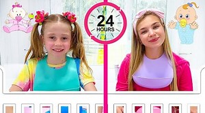 ناستیا و دوستش : چالش 24 ساعته نی نی کوچولو - Kids TV