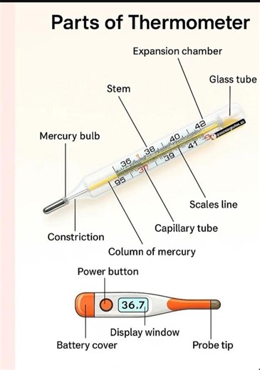Parts of Thermometer | #shortvideo #students #like