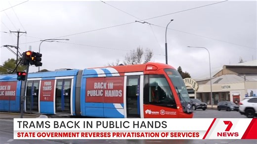For the first time in five years, Adelaide's tram operations are back in public hands. Download the 7NEWS app: https://7news.link/7NEWSapp #saparli #7NEWS | 7NEWS Adelaide