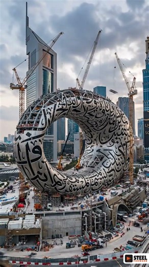 How They Built Dubai's Museum of The Future 🇦🇪 #satisfying #timelapse #architecture #diy