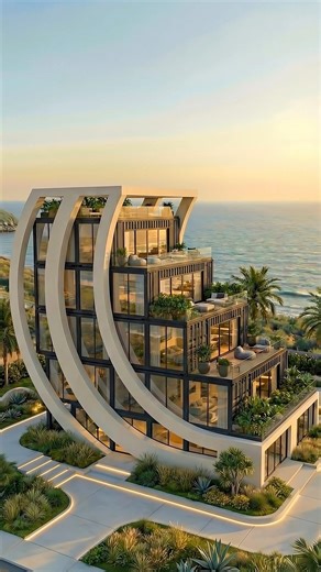 Futuristic Container House by the Ocean🌊✨ A visionary container house concept built from stacked shipping containers, framed by bold curved architectural elements and overlooking the ocean. Panoramic glass walls, green terraces, and modular design redefine luxury coastal living with a futuristic edge. #containerHouse #shippingContainerHome #futuristicArchitecture #modularArchitecture #oceanViewHouse #modernDesign #STRUCTURA #luxuryLiving #sustainableArchitecture #containerArchitecture #dreamHom