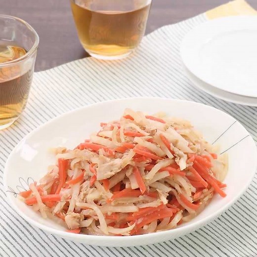 箸休めにぴったり！ 大根とツナのきんぴらのレシピ動画・作り方 | デリッシュキッチン