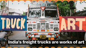 Religious symbols, bright colors, and bold graphic reminders to use your car horn: This is the colorful world of India's truck art. | Vox Borders