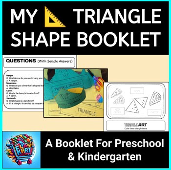 Triangle Tracing & Coloring Worksheets for Kindergarten, Montessori, & Preschool