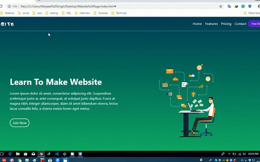 HTML 和 CSS 如何一步一步实现一个自适应的网页首页-【网页前端设计】
