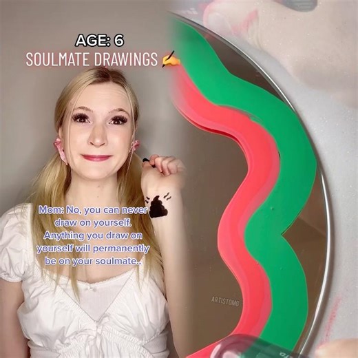 #pov Anything you draw on yourself will permanently be on your soulmate