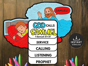 God Calls Samuel Flipbook Bible Craft for Kids, Memory Game, Sunday School Craft, Mini Book - Etsy