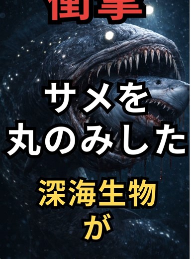 【衝撃】サメを丸のみした深海生物がヤバすぎる @bikkuri_animal_lab VOICEVOX: 青山龍星 ＃shorts #動物雑学