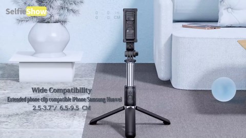 Selfie Stick Tripod, All in One Extendable & Portable iPhone Tripod Selfie Stick with Wireless Remote Compatible with iPhone 16 15 14 13 12 11 pro Xs Max 8 7, Galaxy Note10/S20/S10/OnePlus 9/9 PRO etc