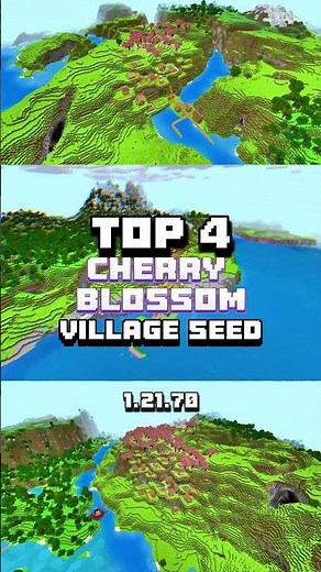🔥 BEST CHERRY BLOSSOM VILLAGE SEED [GOD SEED] Minecraft 1.21.70 Bedrock *minecraft seeds* 4K