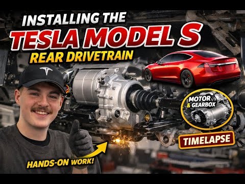 Tesla Model S P85 Drivetrain Installation Timelapse