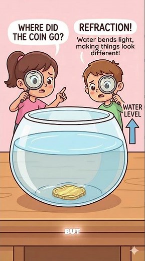 Disappearing Coin Experiment! 🪙✨ Light Bending Science for Kids