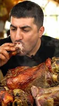 Woman roasted whole camel in tandoor | Camel meat recipe | Azerbaijan camel hump cooking | hump meat