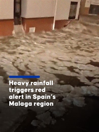 Heavy Rain Causes Disruptions in Malaga, Spain