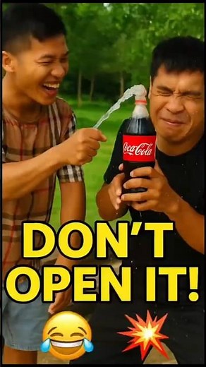 Exploding Coca-Cola Prank! 😂 Who Falls for This?! #comedyshorts #trynottolaugh #funny