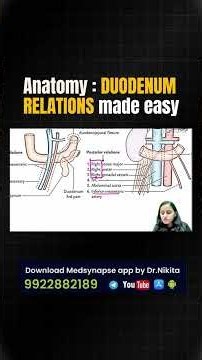 Anatomy | Duodenum relations made easy - Friday Figures