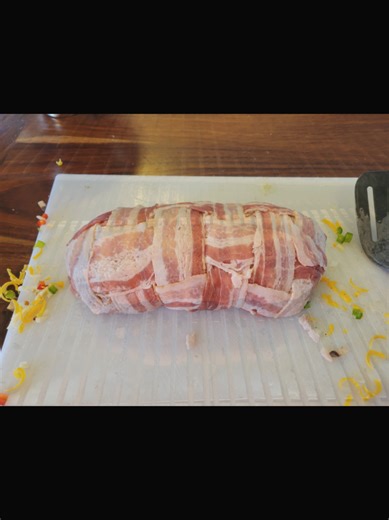 Cooking 2 different styles of bacon explosions. After you get it all rolled up, put it on the smoker at 250 for 5 hours and enjoy! #bacon #baconexplosion #smoking #bbq #cooking