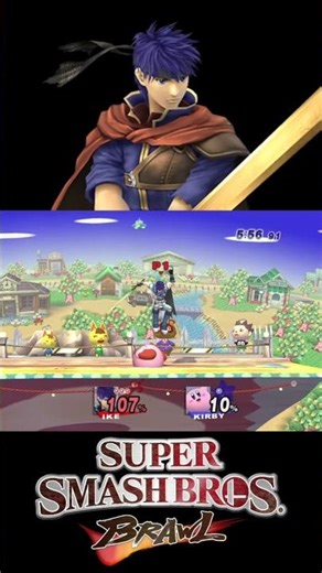 Ike finishes off Kirby #shorts #ssbb #smashbros
