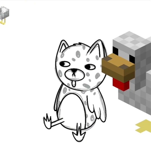 Minecraft Ocelot + Chicken MASHUP!!