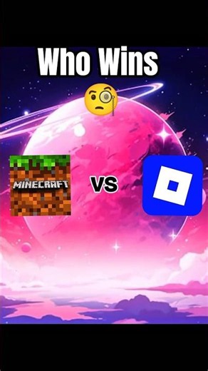 Minecraft vs Roblox Who Will Win 👑 || #minecraft #roblox