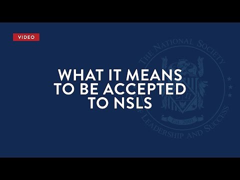 What It Means to Be Accepted Into the NSLS