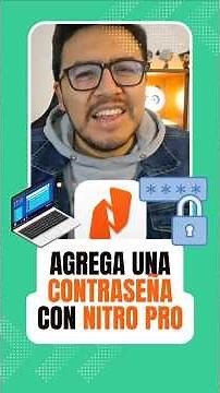 Protege tu PDF con Contraseña en Nitro PRO 🔒 🖥️ | Fácil, Rápido y Seguro #protegerpdf #contraseñapdf