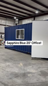 Sapphire Blue 20’ Office! Perfection 🤌🏼 #shippingcontainer #office #conex #welding #construction #fabrication #simpleshippingcontainers | Simple Shipping Containers