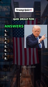 Only True Americans Can Pass This Donald Trump Quiz 🤝🇺🇸 #trump #usaquiz #donaldjtrump #trivia | Daily.quiz404