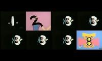 Mix of 8 videos from youtube : Sesame Street - Abstract Number Count #1-8