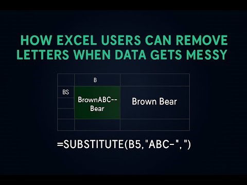 How to Remove Letters in Excel