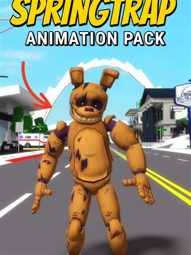 ID UGC ANIMATION PACK (Springtrap) Di Brookhaven #roblox #brookhaven #fyp #fnaf