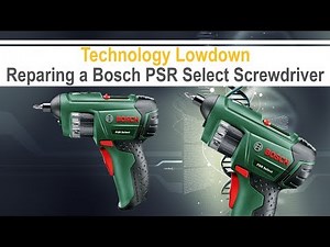 BOSCH PSR Select Electric Screwdriver - Battery Replacement