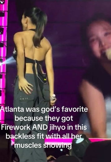 I love firework and wished I could’ve heard it live AND JIHYO BACKLESS WITH HER MUSCLES ASS WELL HGH #twice ##jihyo##parkjihyo##twicereadytobe##virall