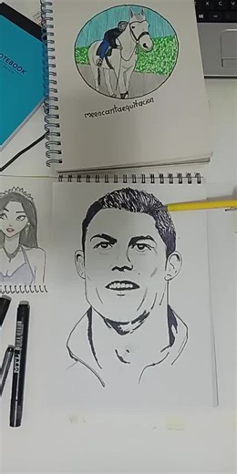 dibujando a cristiano Ronaldo blanco y negro sombras #dibujo #drawing #jeanamodibujar #cr7cristianoronaldo #arte