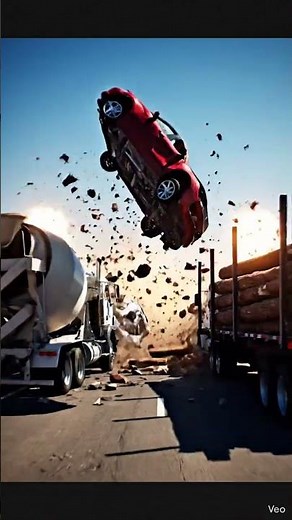 Insane Desert Highway Truck Crash Simulation #shorts #viralshorts #shortsvideo